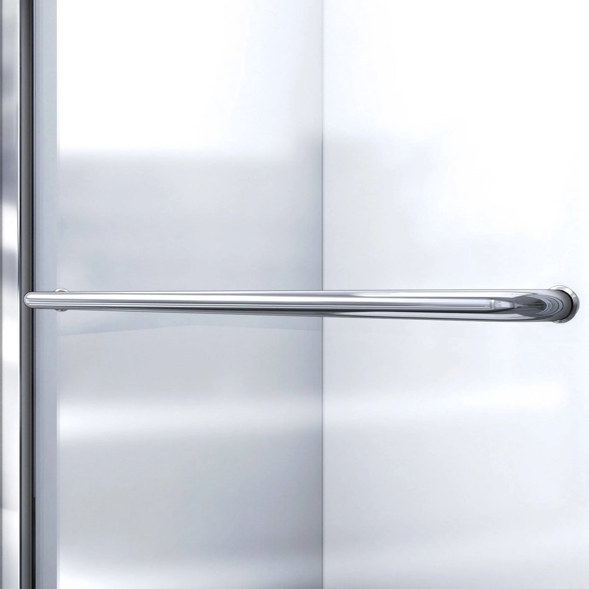 Frosted Sliding Shower Door in Brushed Nickel D786