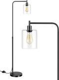 Industrial Floor Lamp Metal Black Standing Lamp with On/Off Switch U6856