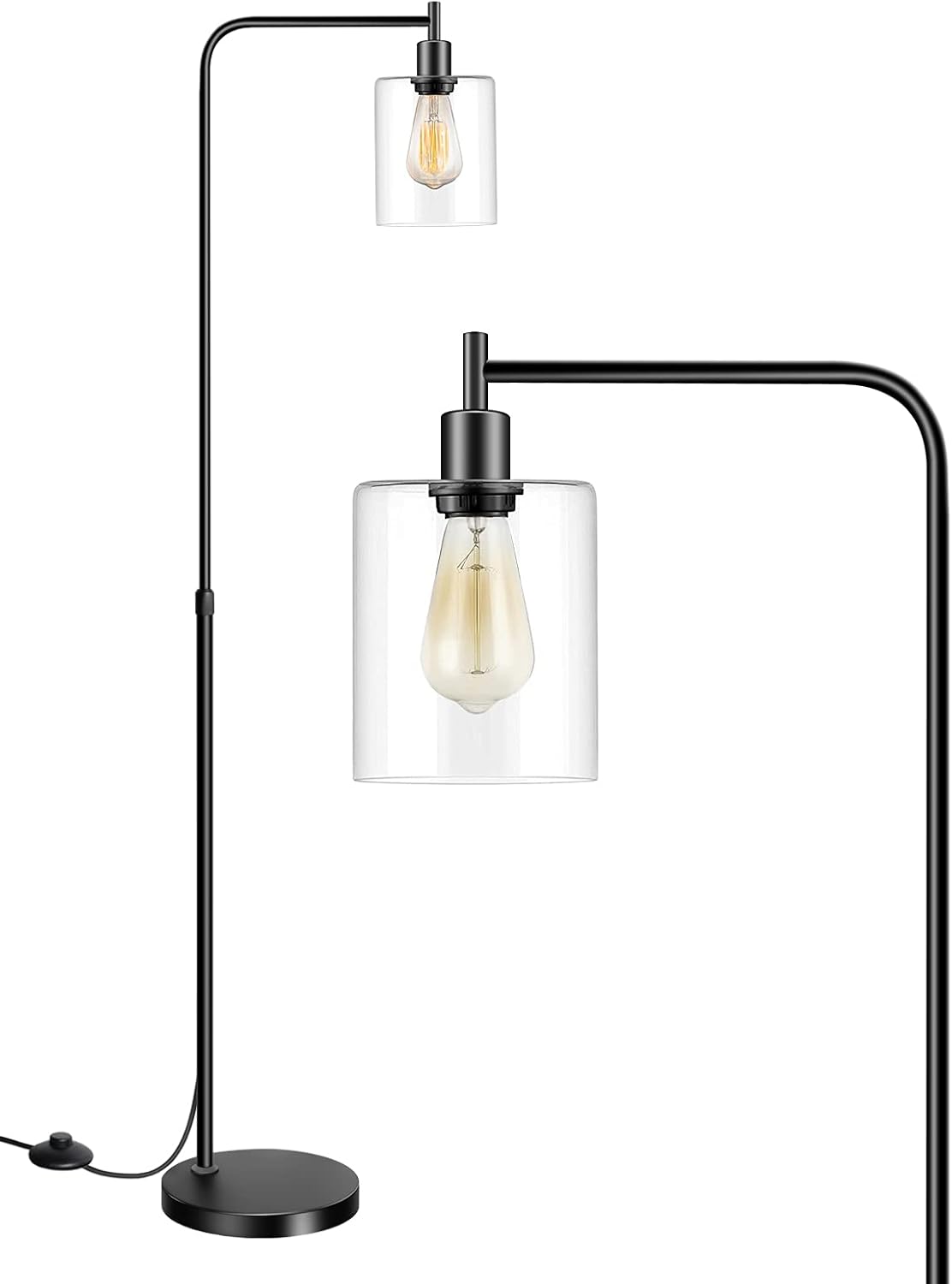 Industrial Floor Lamp Metal Black Standing Lamp with On/Off Switch U6856