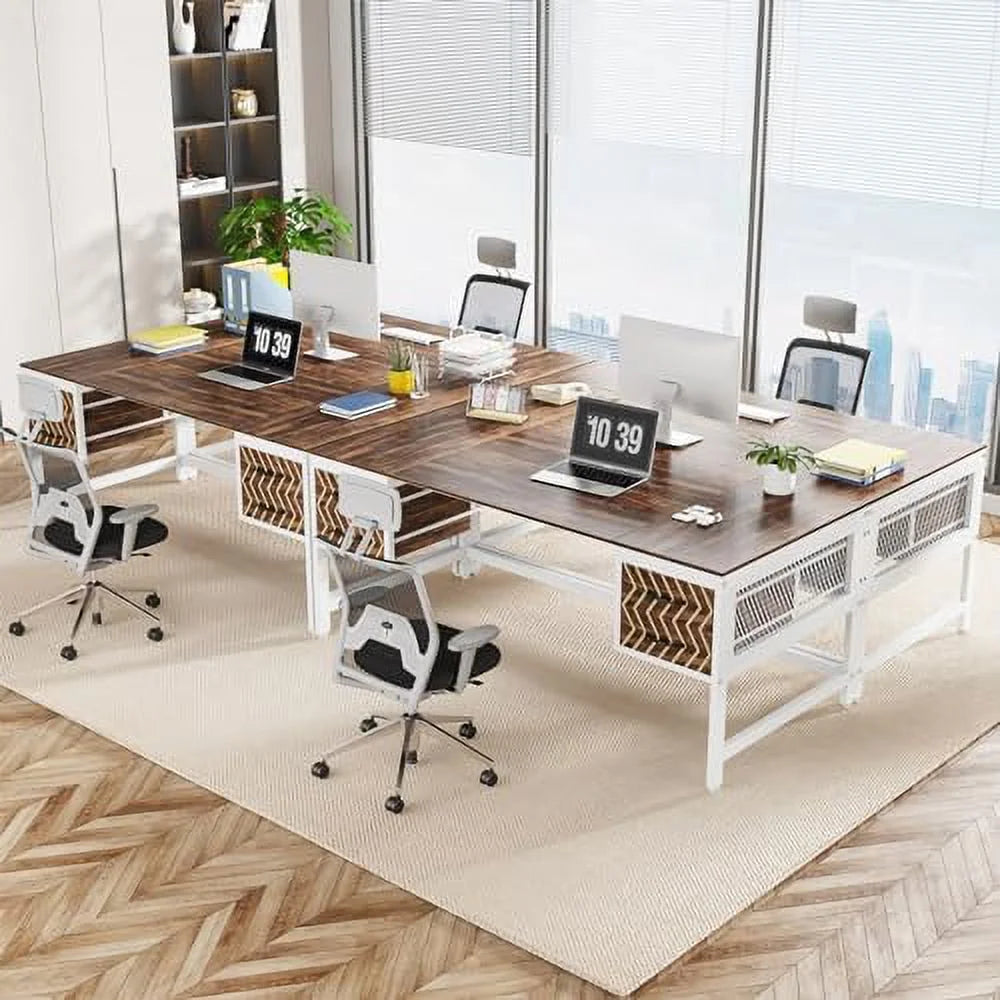 Home Office Desk with Drawers 63" Computer Desk N309