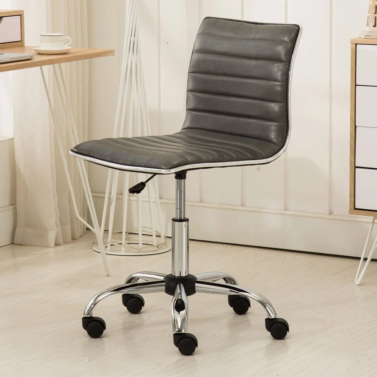 Gray Adjustable Air Lift Office Chair C75102