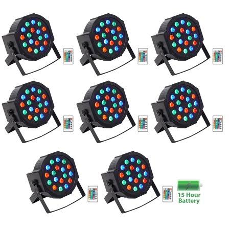 50 Rechargeable LED DMX DJ Club Wash Up-Lights with Remote B5747