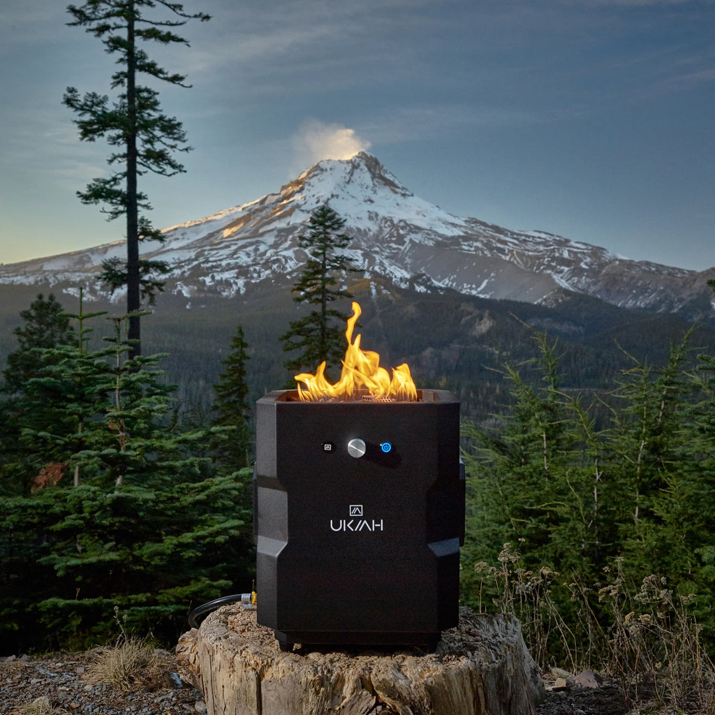 Portable Wireless Fire Pit with Speaker Sound System, Black V698