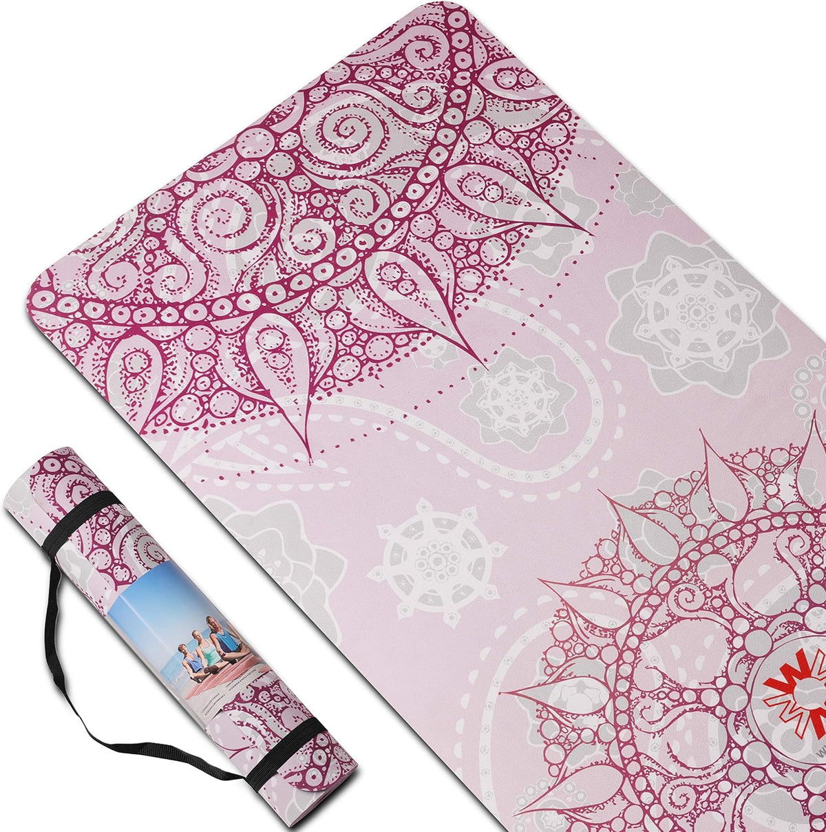 Eco Friendly Suede Yoga Mat with Carrying Strap Y387