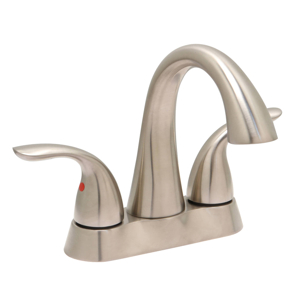 Lavatory Faucet with Pop-Up Drain, PVD Satin Nickel B350930