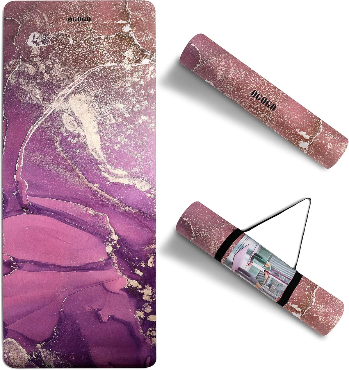 Eco Friendly Suede Yoga Mat with Carrying Strap Y387
