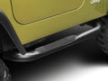 Textured Black Round Side Step Bars F2353