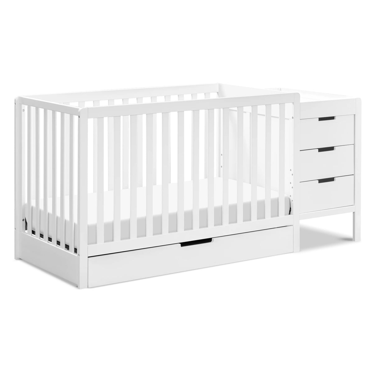 4-in-1 Convertible Crib & Changer Combo in White C518