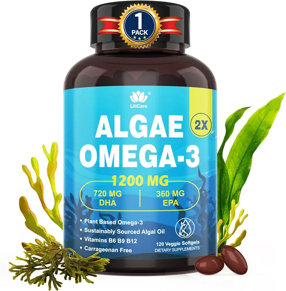Vegan Omega 3 Supplement with DHA EPA B12 240 Softgels T1839