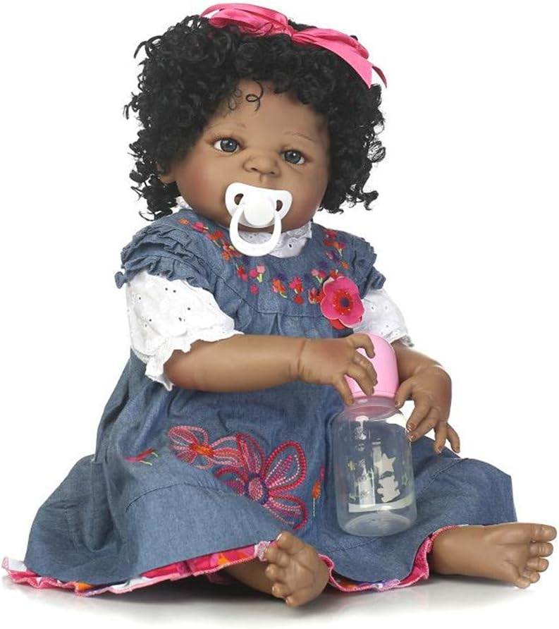 African American Twins Reborn Baby Dolls Silicone Vinyl Full Body Lifelike Waterproof Bathable Dolls T63322