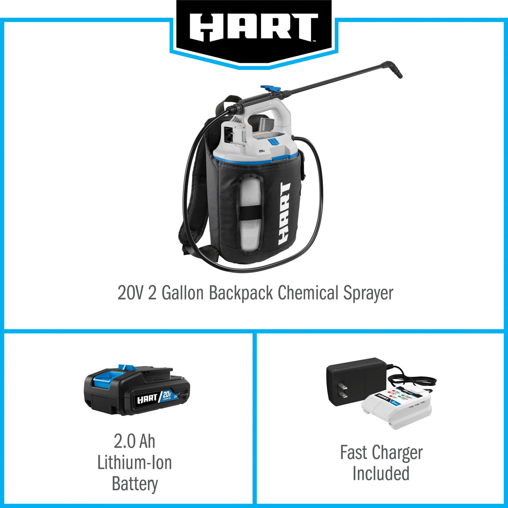 20-Volt 2 Gallon Cordless Backpack Chemical Sprayer Kit X7157