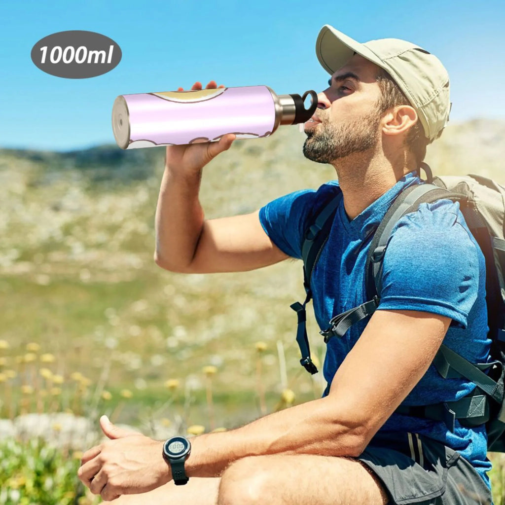 Stainless Steel Insulated Water Bottle with Straw Lid Q315