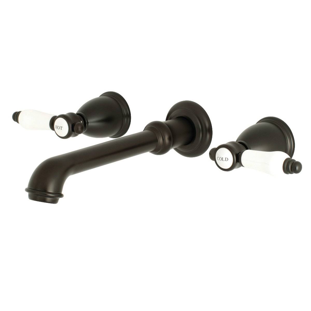 Satin Brass Wall Mount Bathroom Faucet P2210