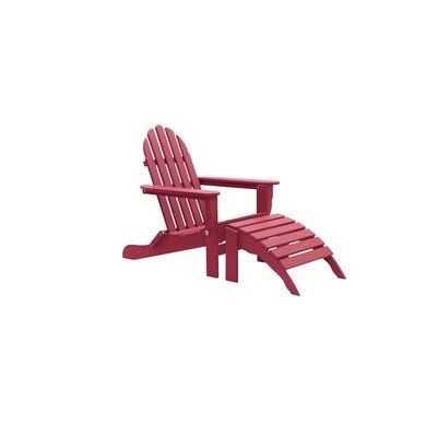 Pink Folding Adirondack Chair with Ottoman H212345