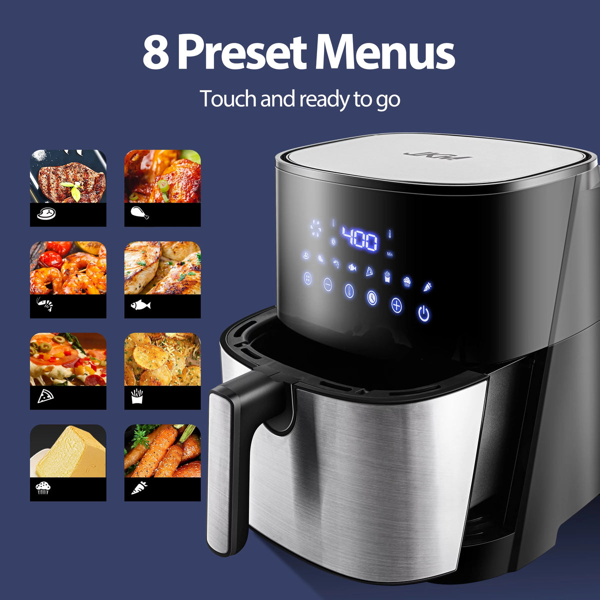 6.7 Quart Digital Stainless Steel Air Fryer E72539