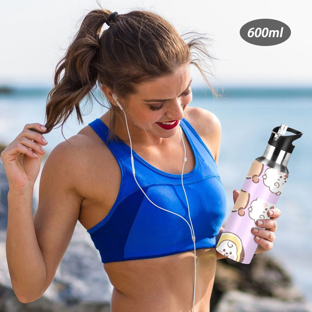 Stainless Steel Insulated Water Bottle with Straw Lid Q315