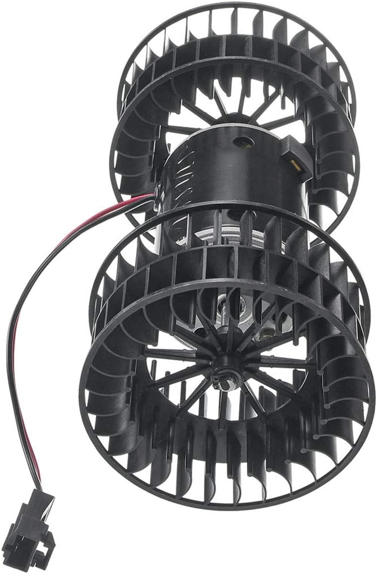 Heater Blower Motor with Fan Cage, Single Speed 12V, Pack of 2 W47003