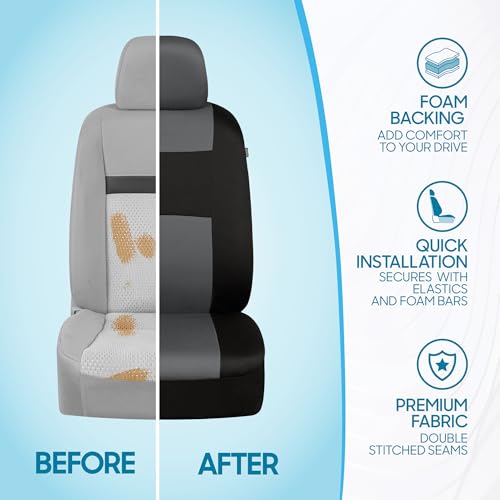 Solid Black Full Set Car Seat Covers Q3844