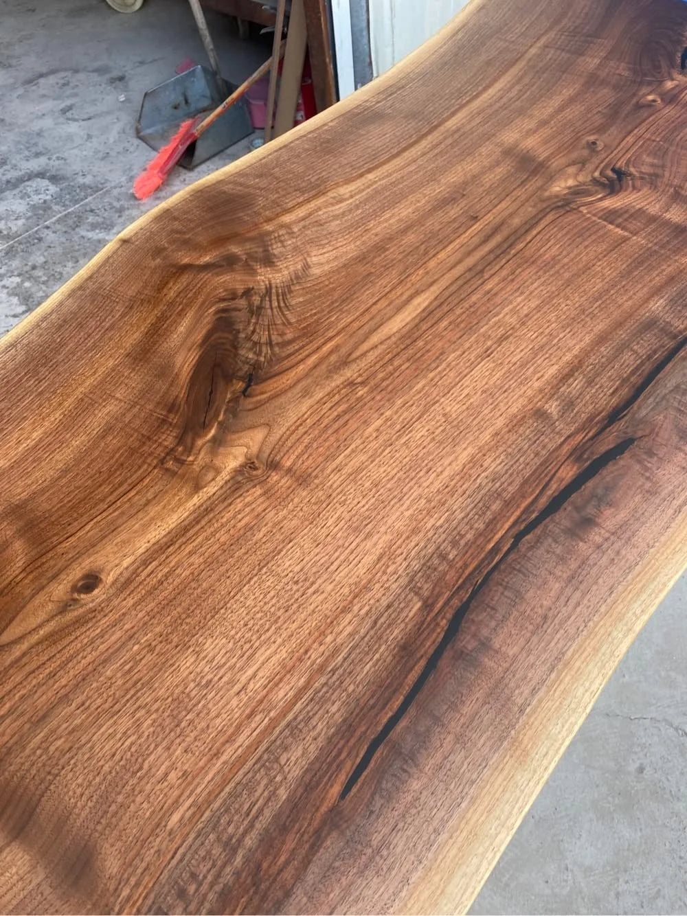 Live Edge Black Walnut Wood Slab Table V245748