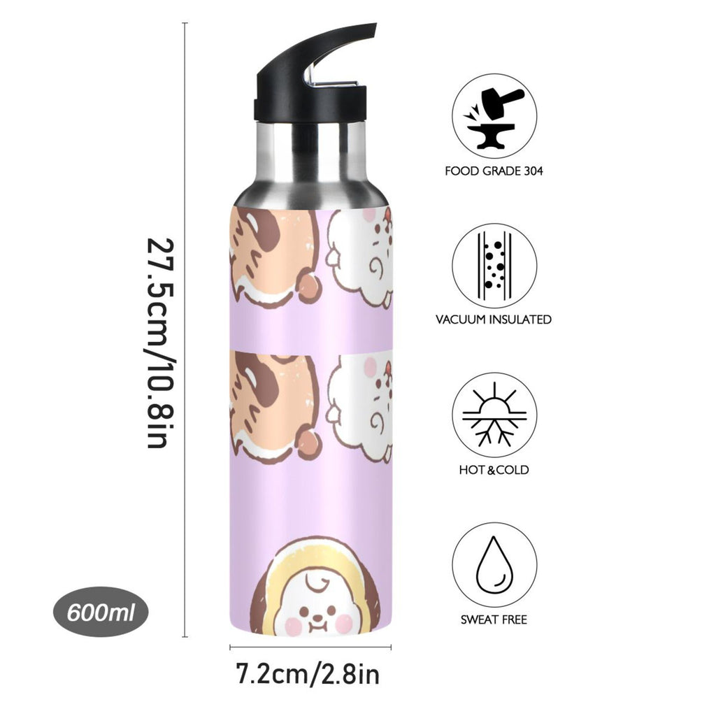 Stainless Steel Insulated Water Bottle with Straw Lid Q315
