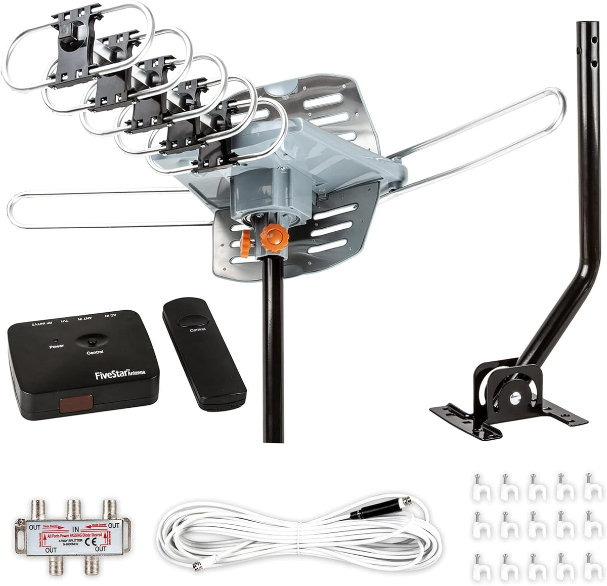 Outdoor HDTV Antenna with Motorized 360 Degree Rotation W178