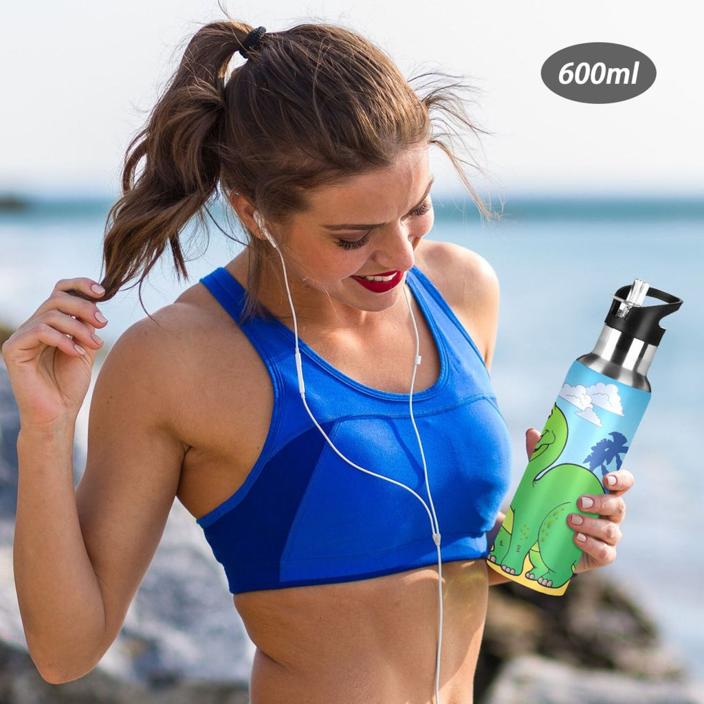 Stainless Steel Vacuum Insulated Water Bottle with Straw Lid 20 OZ I828448