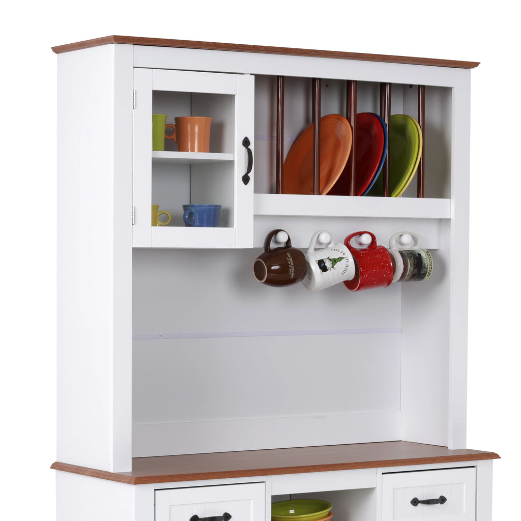 Buffet Hutch with Glass Framed Door T875