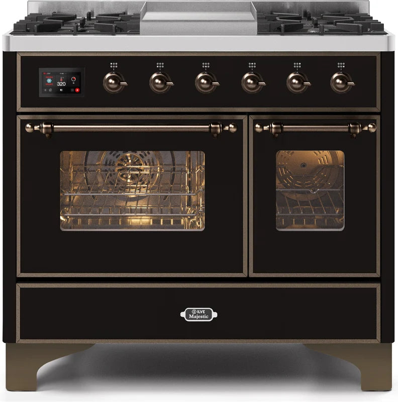 Glossy Black Dual Fuel Natural Gas Range V4032
