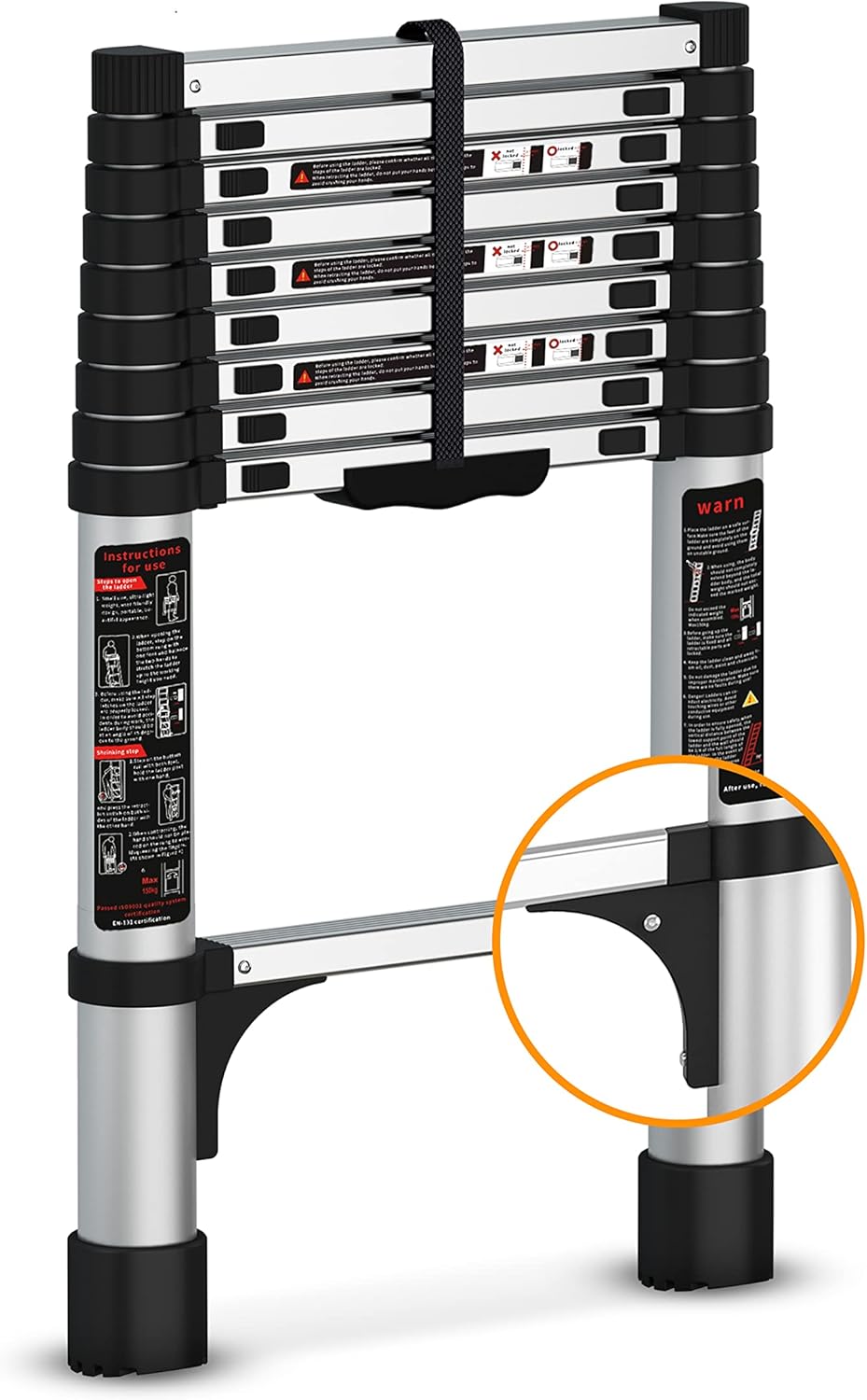 8.5FT Aluminum Telescoping Ladder W32042